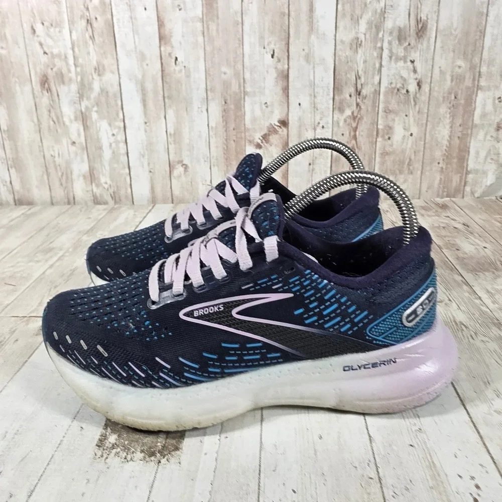 Brooks‎ Glycerin 20 Womens 6.5 Navy Purple Running Shoes 1203691B499 DNA LOFT v3